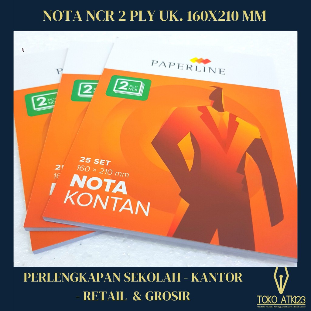 Nota Besar 2 Ply NCR Merk Paperline / Rankap 2 / Putih Merah