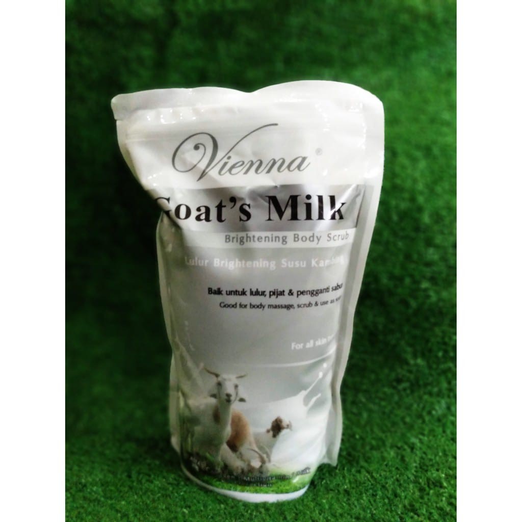 VIENNA SCRUB LULUR REFILL WHITENING SUSU KAMBING 1KG ORIGINAL BPOM