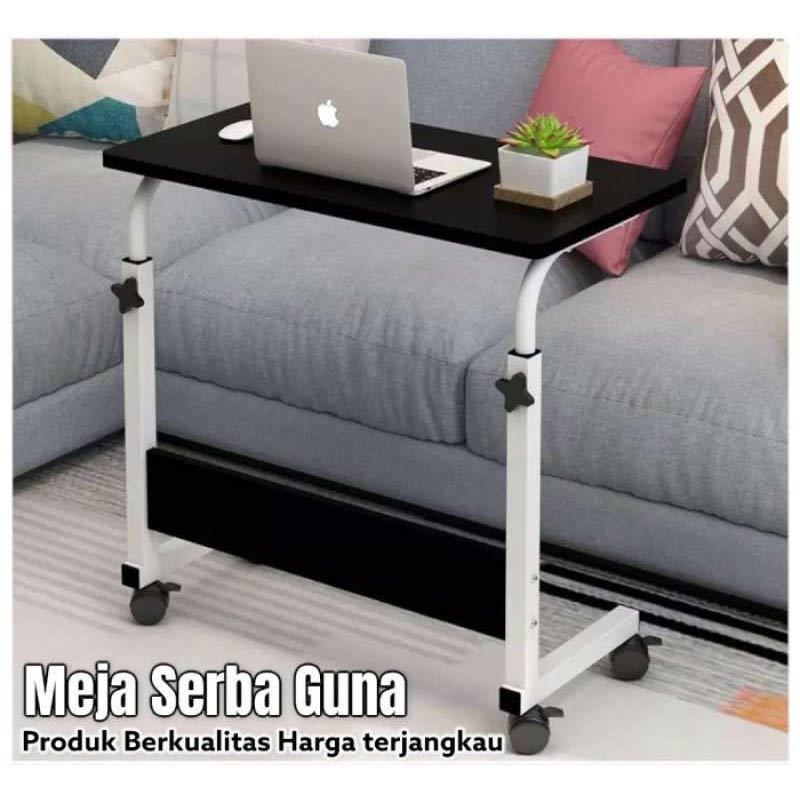 MEJA LAPTOP DORONG/MEJA KERJA/MEJA BELAJAR/SERBA GUNA