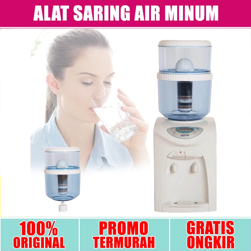 MIZUKI Alat penyaring air minum Premium Premier Water Purifier - Penjernih Air Minum 15L cukup taru Diatas Dispenser