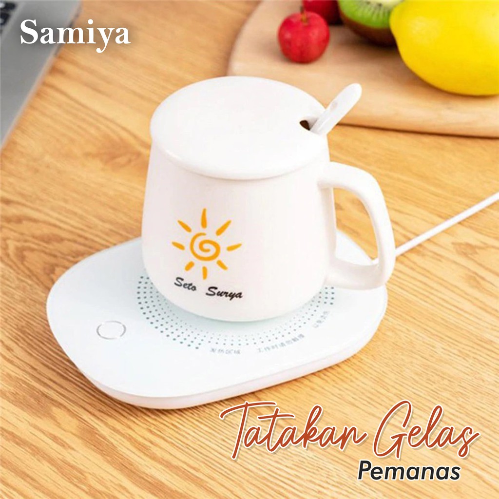 tatakan gelas pemanas coffee cup warmer heating pad / tatakan gelas kopi electric listrik