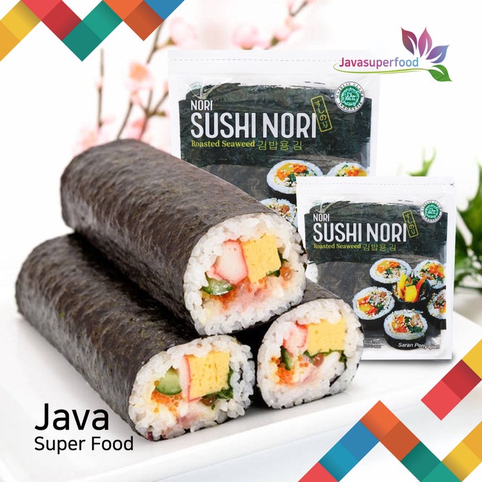 

504Oekho Sushi Nori Seaweed Rumput Laut Panggang Halal 5/10/20/50 Sheets/Lembar - 5 Lembar 6J477iyfi