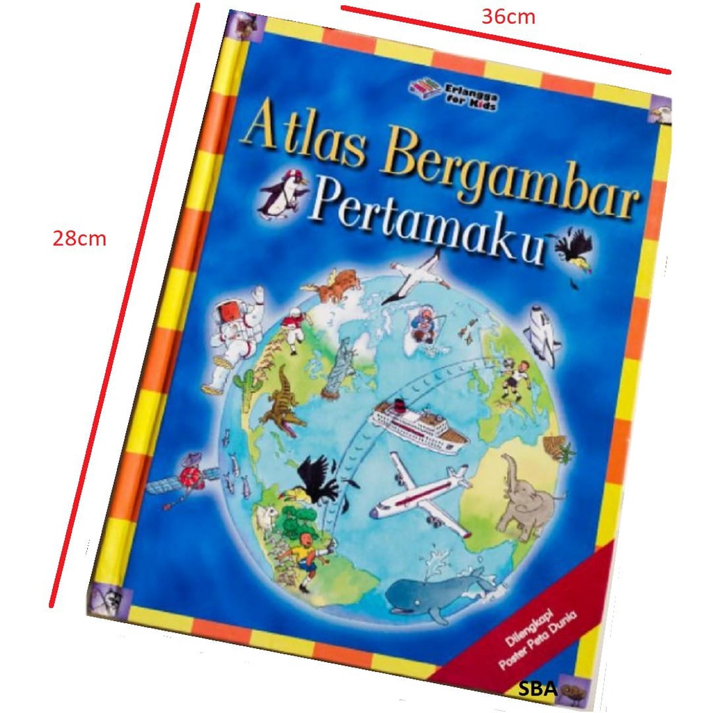 buku atlas bergambar pertamaku erlangga for kids