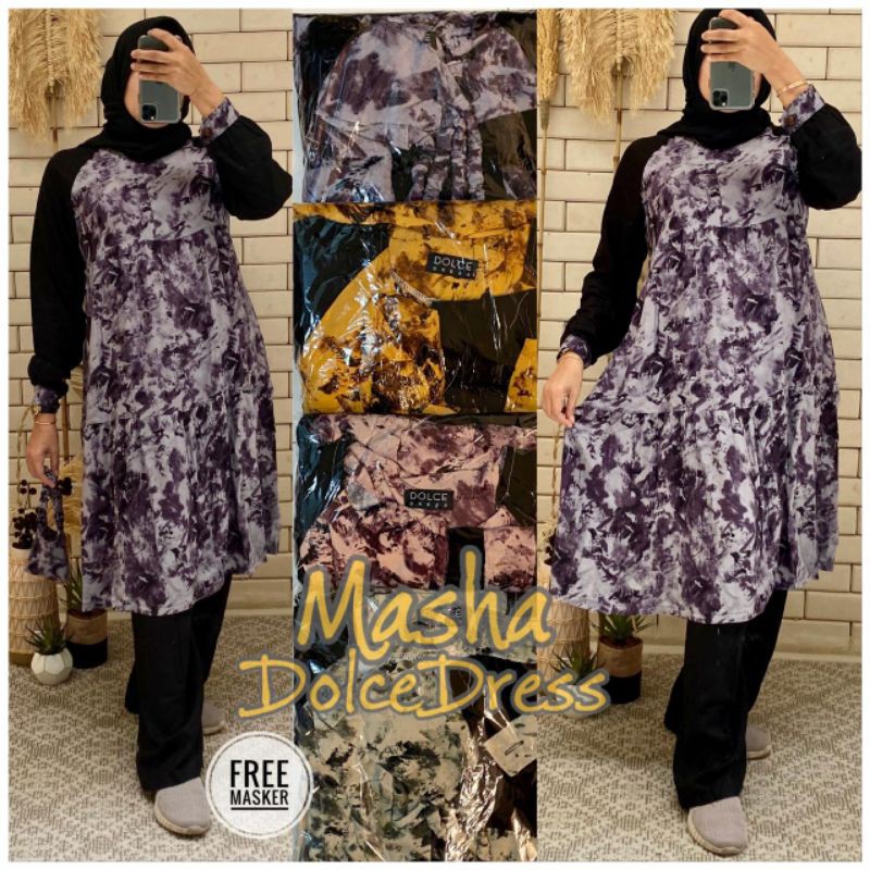 Daster Arab DOLCE MASHA Baju Setelan Tunik Rayon