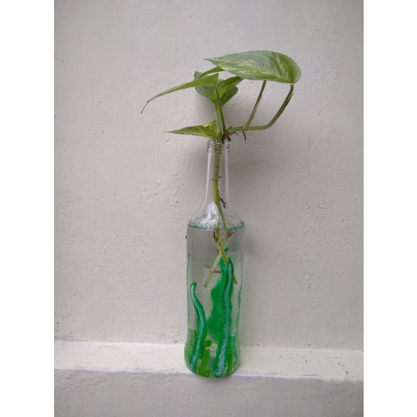 VAS TANAMAN AIR/ BOTOL KACA LUKIS