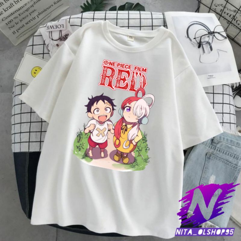 kaos one piece film red baju anak luffy dan uta kaos anak Uta anime