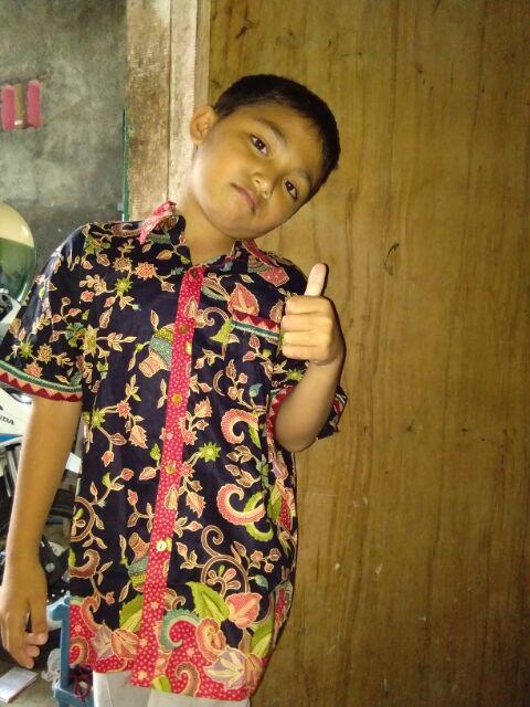 Hem Kemeja Batik Anak Cowok Gentong Hitam