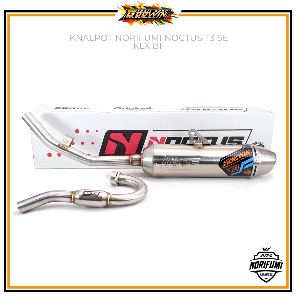 Knalpot Original NORIFUMI NOCTUS T3 T 3 Bore Up KLX 150 BF Dtracker CRF 150 L WR 155 R Stainless