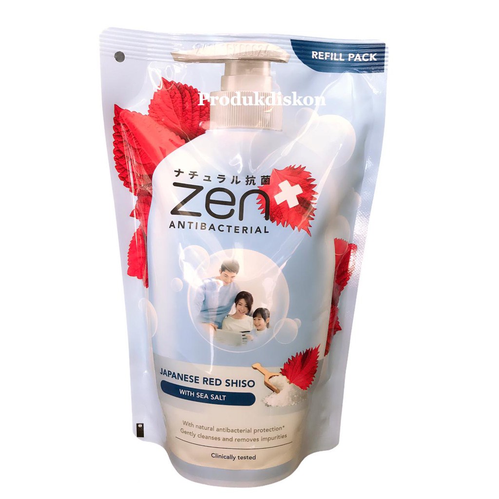 ZEN BODY WASH SABUN MANDI CAIR REFFIL 450ML CLEANSER BADAN / TUBUH