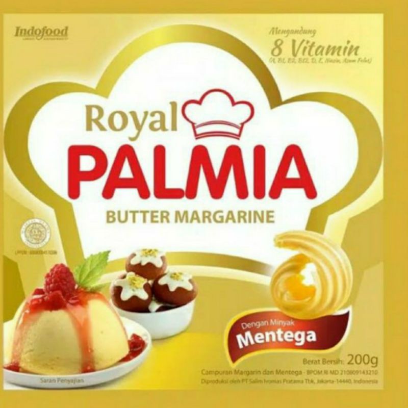 Royal Palmia Butter Margarine per karton DUS isi 60 sachet x 200gr