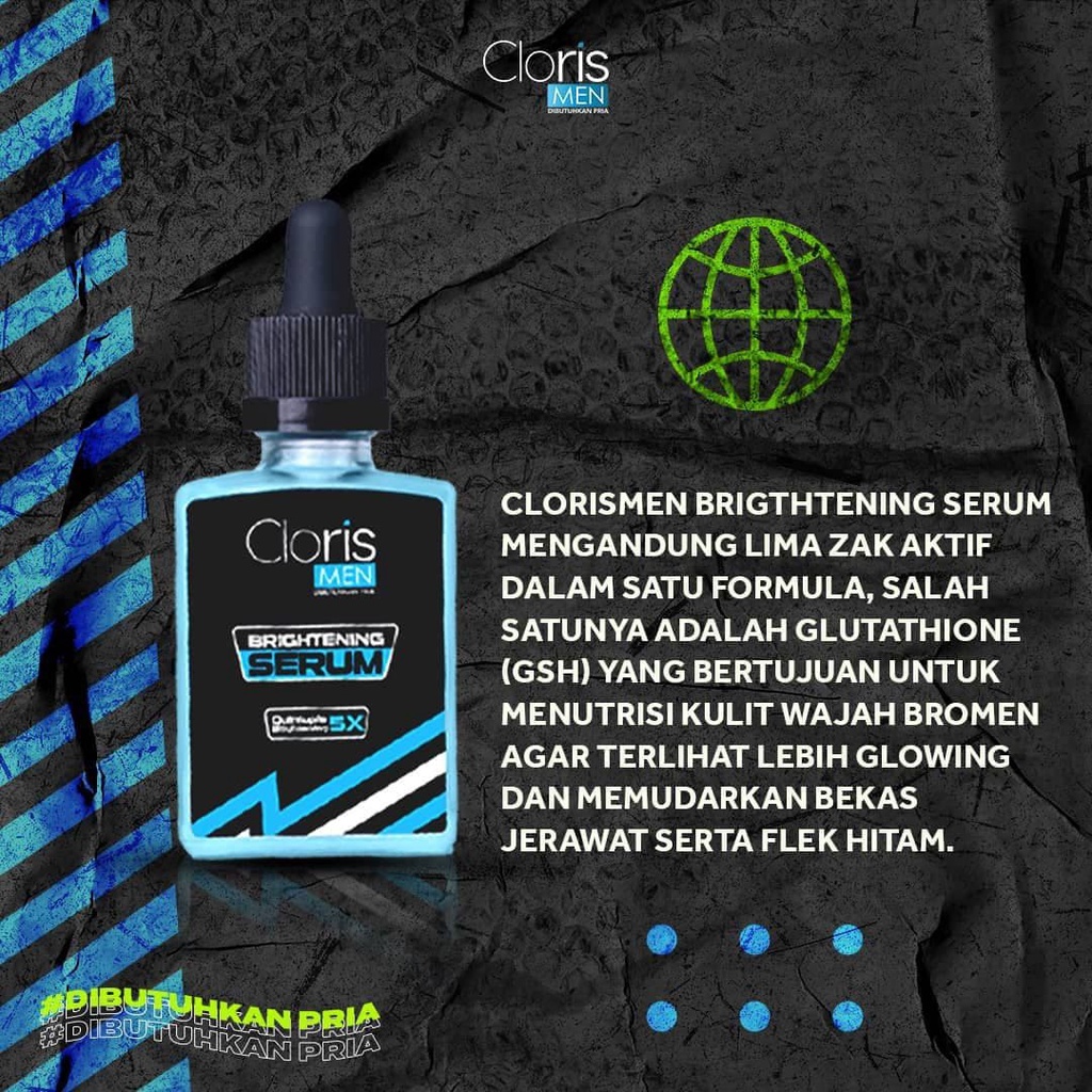 Clorismen Paket Skincare Pria 4in1 Lengkap Sabun &amp; Serum Wajah Pria Brightening Acne Series Perawatan Wajah Original