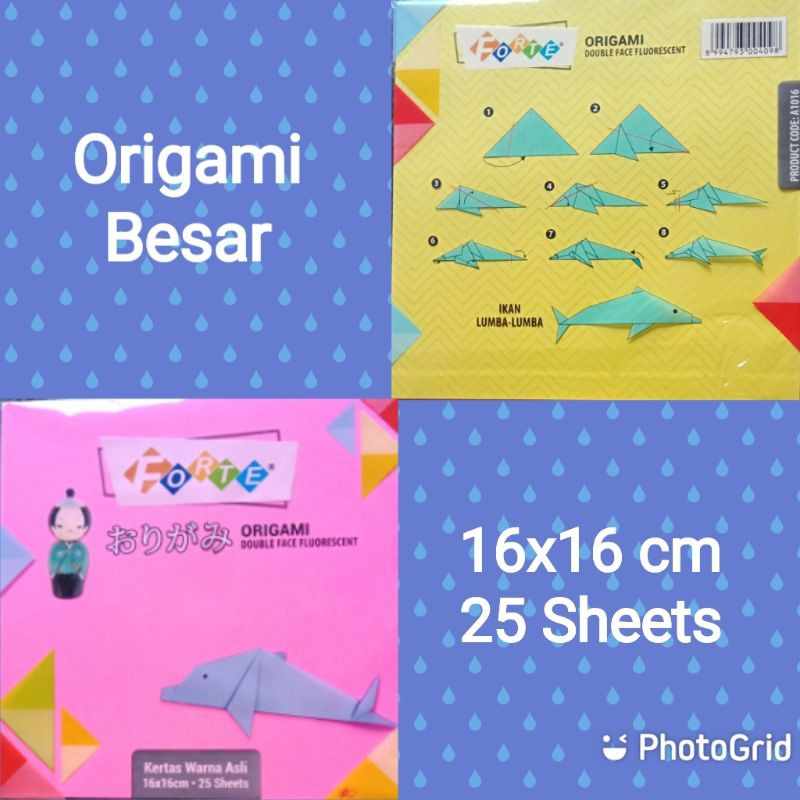 (ORIGINAL) KERTAS LIPAT BESAR ORIGAMI BESAR / ORIGAMI SEDANG/ KERTAS LIPAT ORIGAMI KECIL