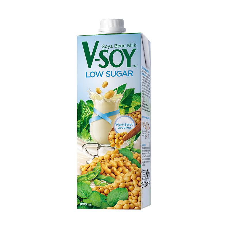 V-Soy Susu Kedelai Low Sugar (VSoy Milk Non GMO) 1 L