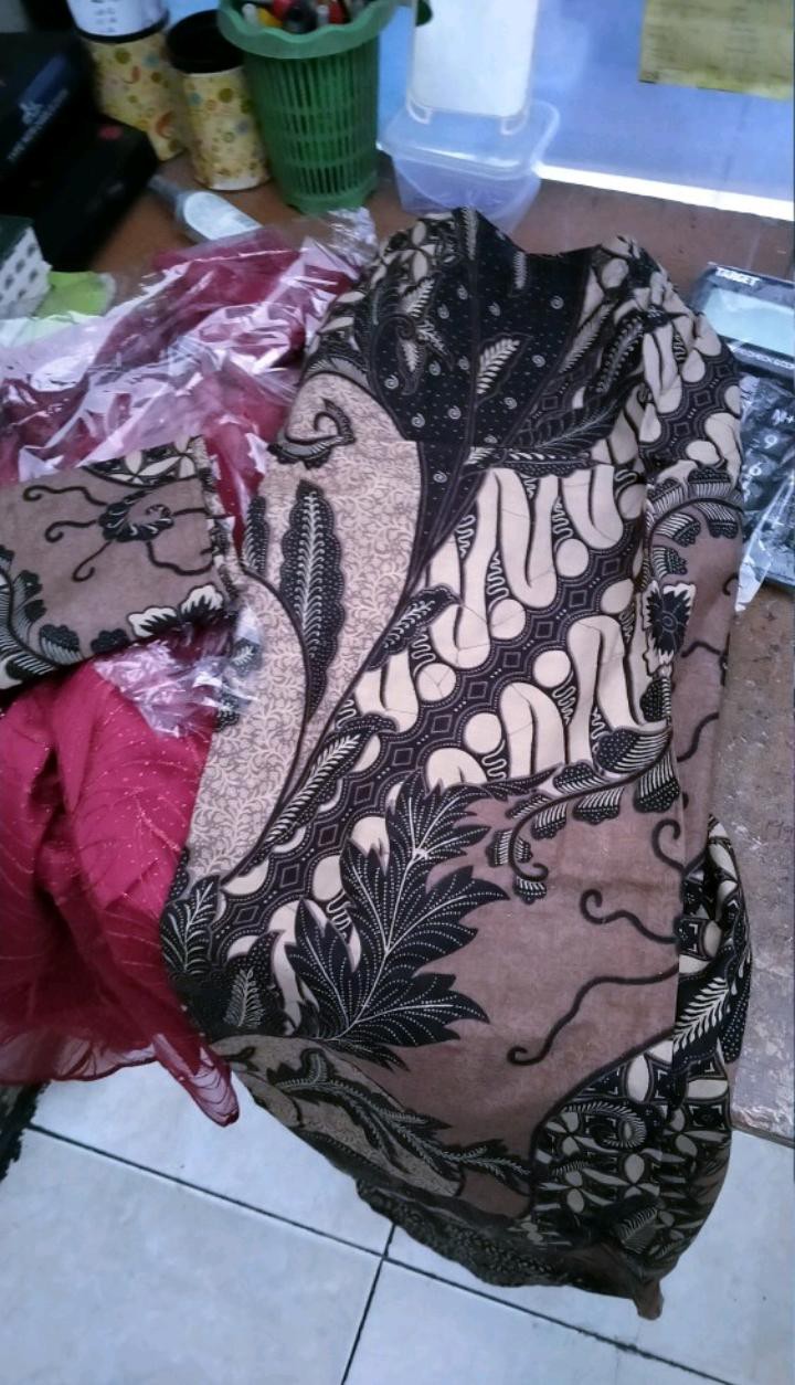 Kebaya Batik Couple Burkat Kondangan Brokat Tile Brukat Wisuda Set Kutu Baru Baju Lamaran Tunangan U