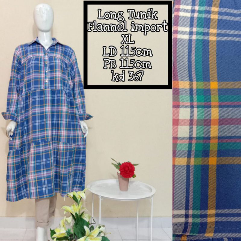 LONG TUNIK FLANEL IMPORT