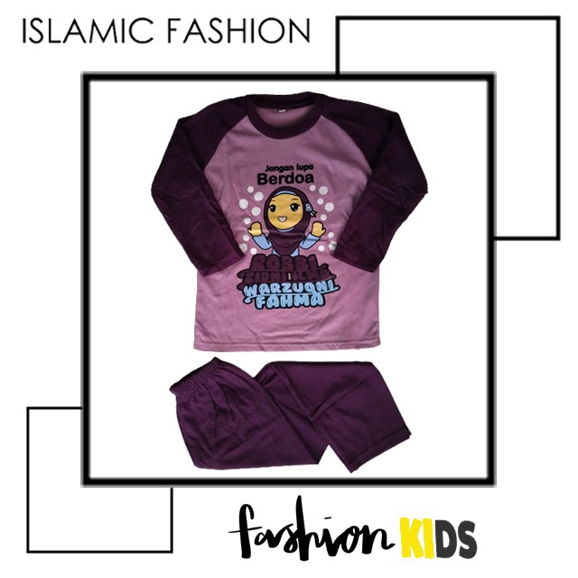 Baju Muslim Stelan Anak Prempuan (S-M-L-XL) Untuk Usia 1-10 Tahun - Setelan Anak Perempuan - Baju Anak Perempuan