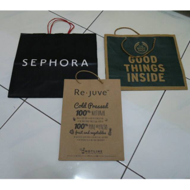 

Original Branded paperbag sephora body shop re juve