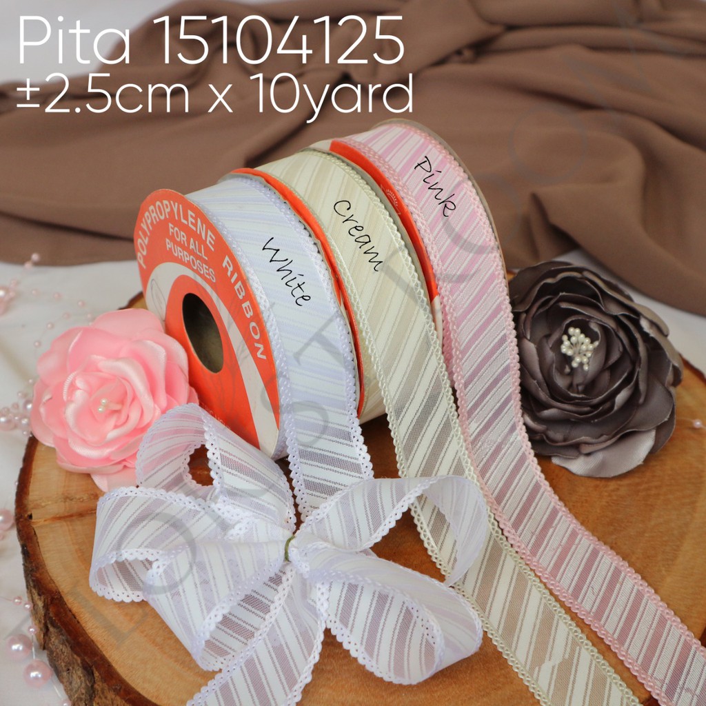 

Pita 15104125 ±2.5cm x 10Yard - Pita rambut - Ribbon - Kado - hadiah