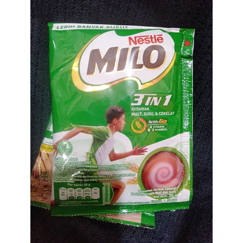 [35 gram x 10] Milo 3 in 1 renteng/renceng