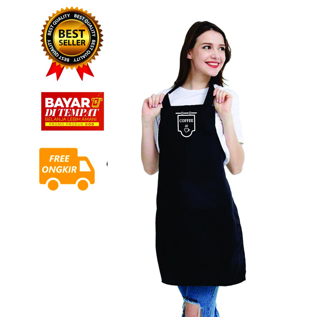 CELEMEK/APRON/RESTORAN/KOKI/MASAK/ CELEMEK MOTIF BARISTA