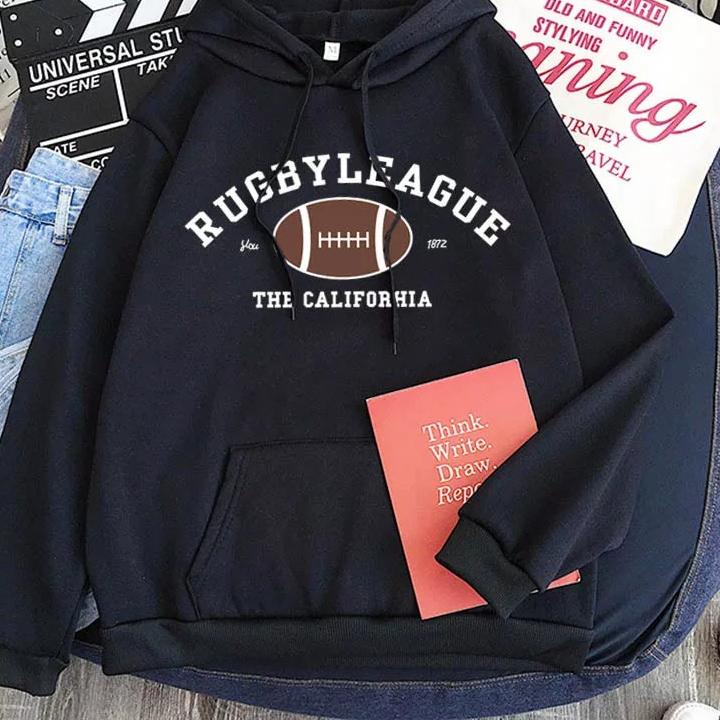 (MURAH) RUGBY LEAGUE SWEATER HOODIE - SWEATER HOODIE WANITA - SWEATER WANITA