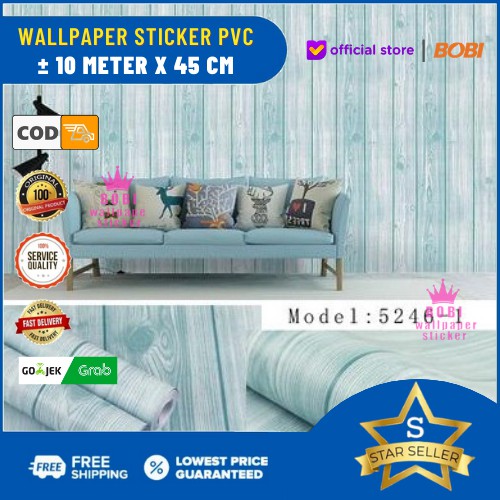 Wallpaper Dinding Sticker 5246-1 - Wallpaper Sticker PVC ± 9 meter x 45 cm