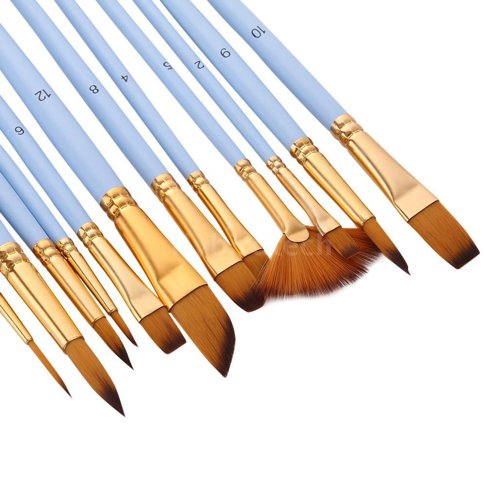 Jual 12Pcs Fine Detail Paint Brush Set Double Color Taklon Hair Paintbrushes For Miniature Acrylic Oil Wa Indonesia|Shopee Indonesia