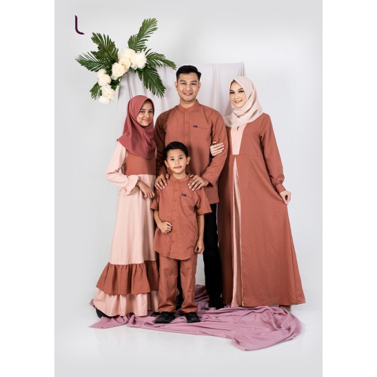 Elzatta Sarimbit Keluarga Seragam Keluarga Gamis Terbaru Gamis  Koko Dewasa - Sarimbit Yuza