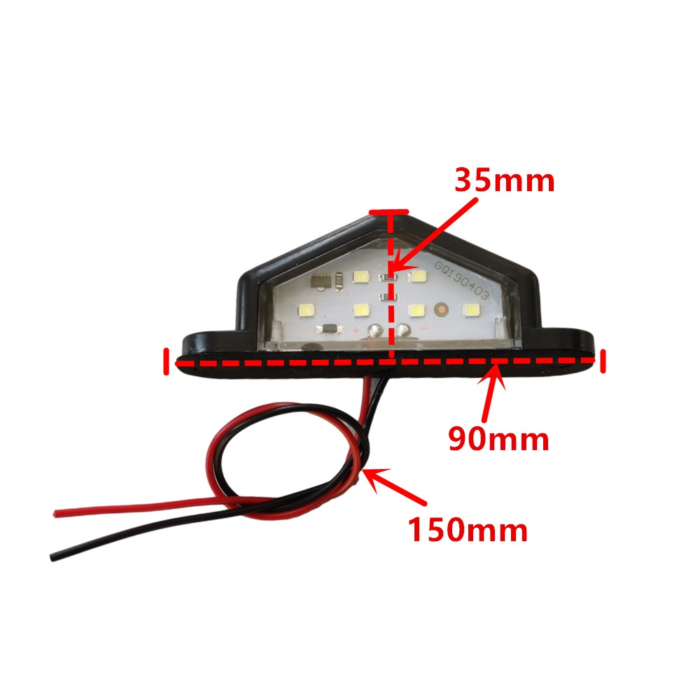 [1 Pcs Car Truck Trailer Car License Plate Light 6LED Lights] [12V 24V Bright 6smd License Plate Number Led Lamp ]