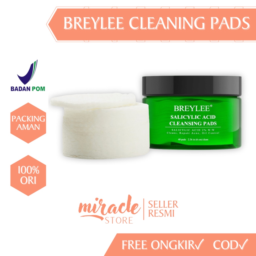 READY LANGSUNG KIRIM! BREYLEE TEA TREE SALICYLIC ACID CLEANSING PADS EXFOLIATING CLEANING PADS BREYLEE ORIGINAL BPOM