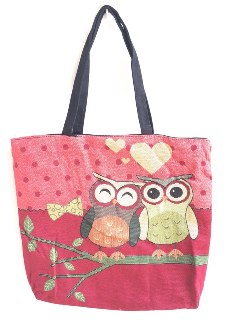 Tas tote bags kanvas thailand import night owl series