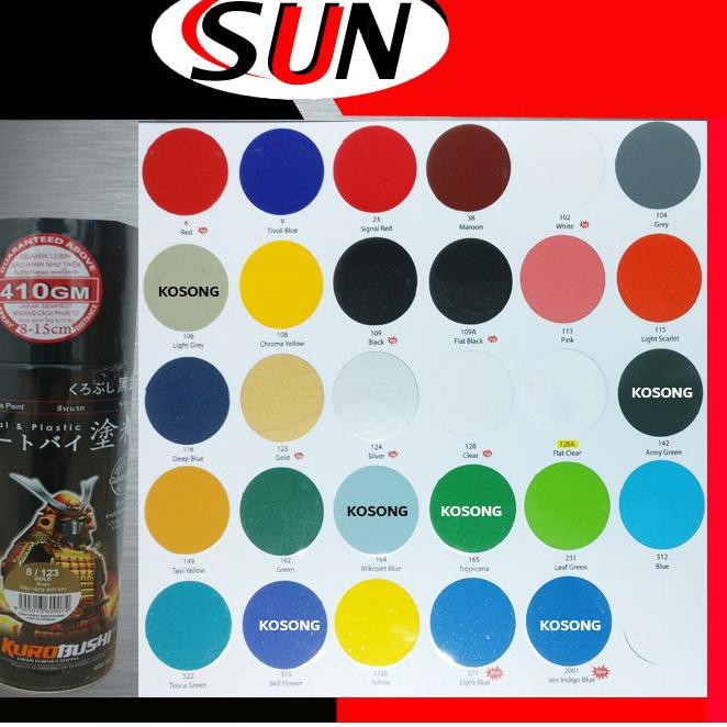 Pilox Samurai 400 ml Pilok   Black Flat White red Clear blue grey yellow  green .