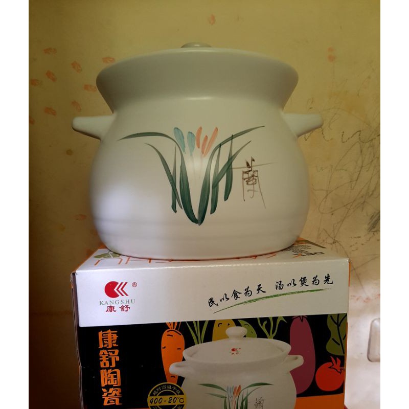 panci keramik berkualiatas buat masak obat herbal ukuran 2,7 liter