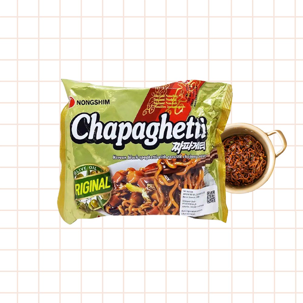 

NONGSHIM CHAPAGETTI INSTANT ( Korean Black Spaghetti bumbu Jjajang saus hitam )