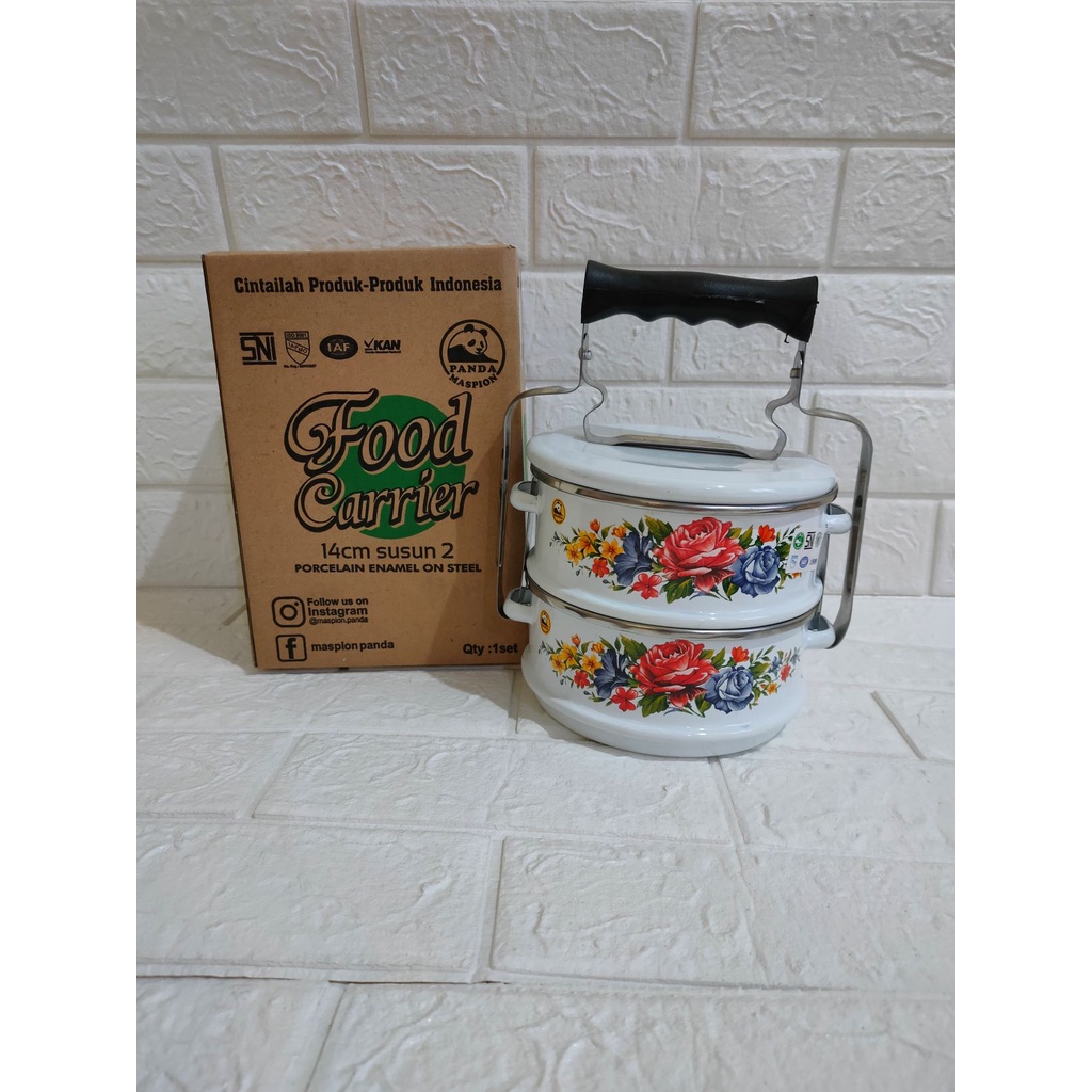 RANTANG ENAMEL 14 CM MASPION / RANTANG PUTIH / RANTANG SUSUN 2 / SUSUN 3 / SUSUN 4