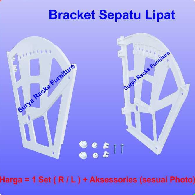Bracket Rak Sepatu Lipat, Rak Sepatu Kipas, Rak Sepatu Putar, Bracket Fitting Lipat