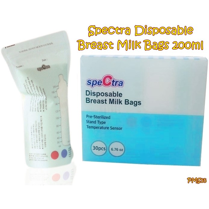 PMS55 SPECTRA DISPOSABLE BREAST MILK BAGS 200ML KANTONG ASI SPECTRA