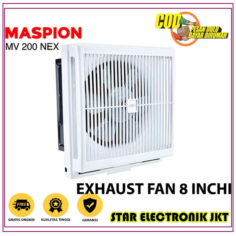 MASPION  MV-200NEX/ Exhaust Fan Dinding 8 Inch
