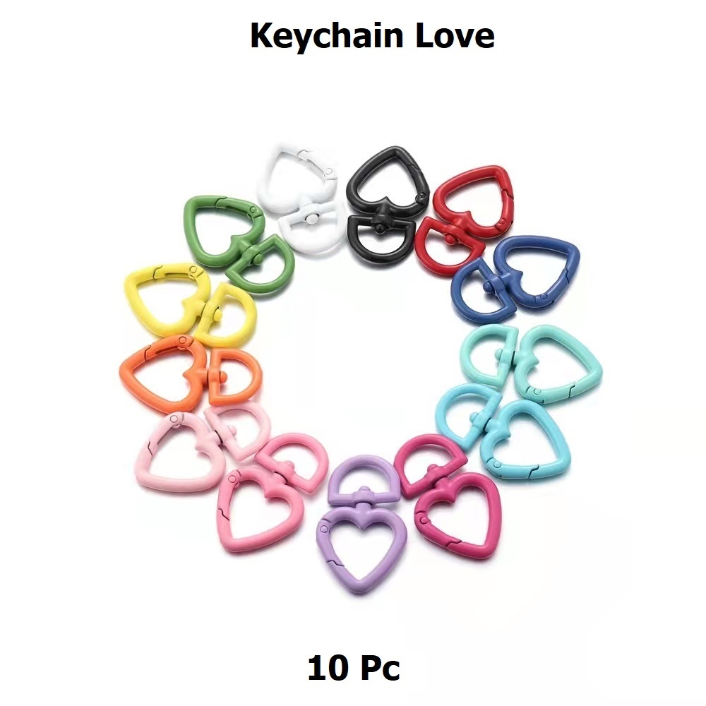 Seatbelt Keychain Love Warna-Warni Harga/10Pc