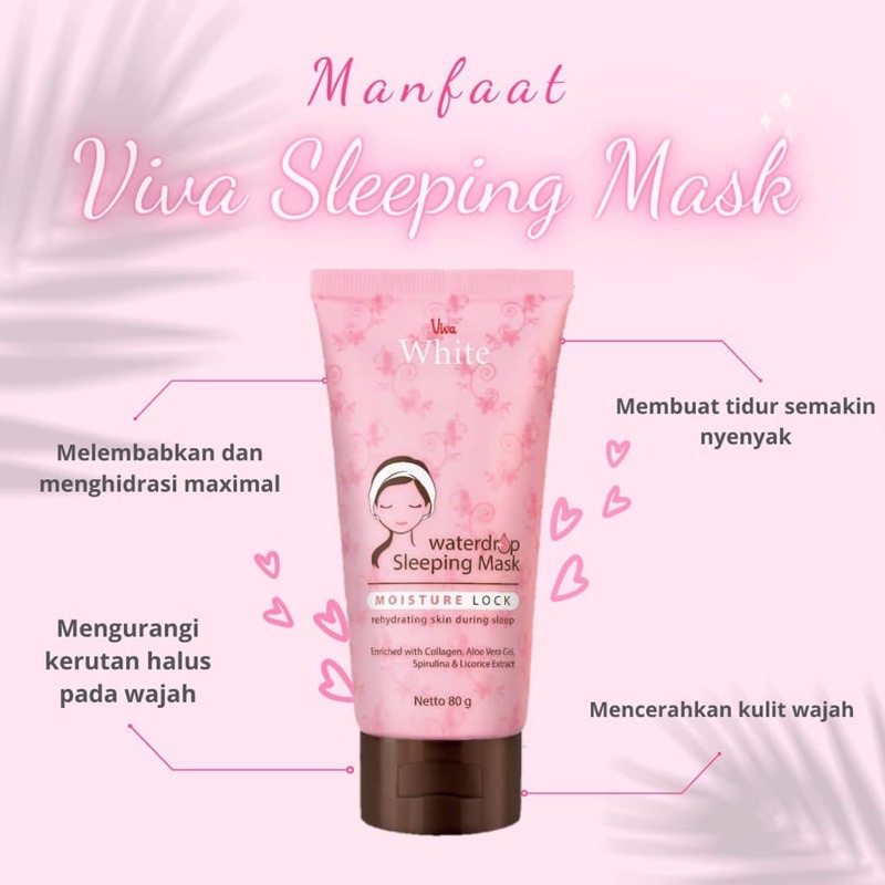 VIVA White Waterdrop Sleeping Mask 80gr