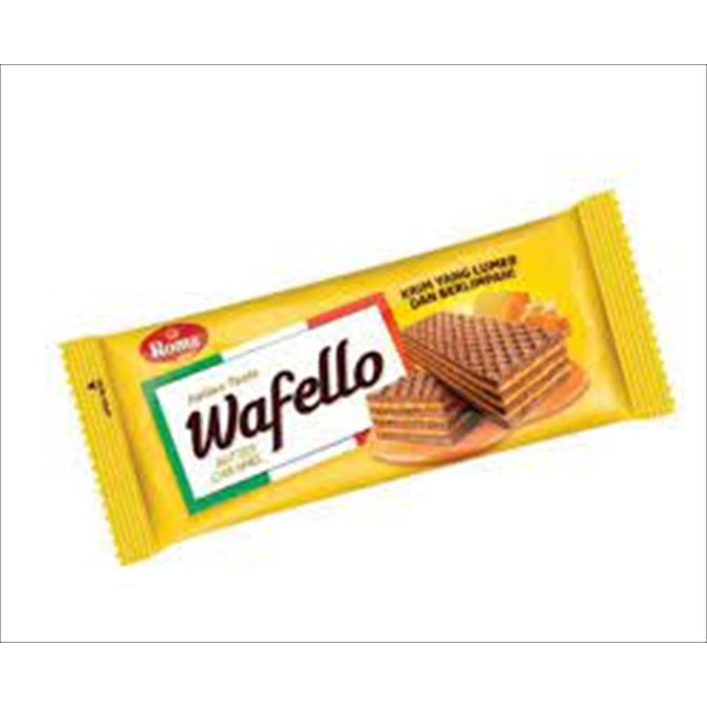 

Roma Wafello Butter Caramel 130 Gram Wafer Krim Karamel