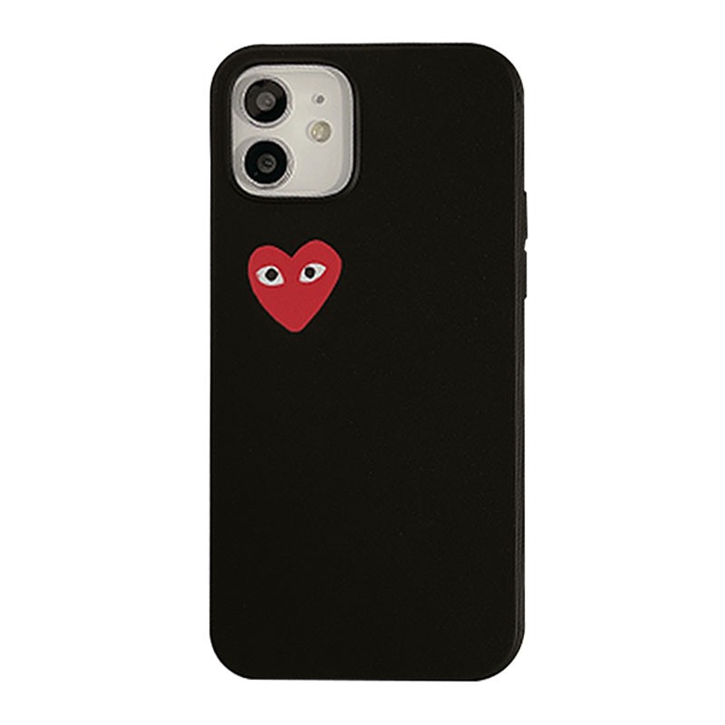 IPHONE Case Pasangan Kekasih Mata Hitam Merah Untuk APPLE Iphone14 6s 7 8 Plus X XS XR 11 12 13 PRO Max Casing Silikonprotective Cover AT0205