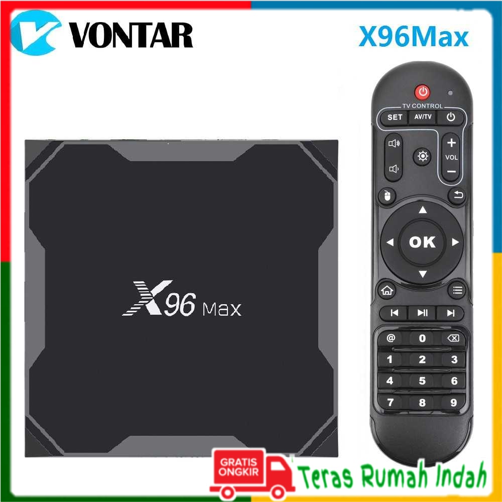 Vontar Mini Smart TV Android TV TABUNG Set Top Box STB 4K 2GB 16GB - X96 Max TV Android