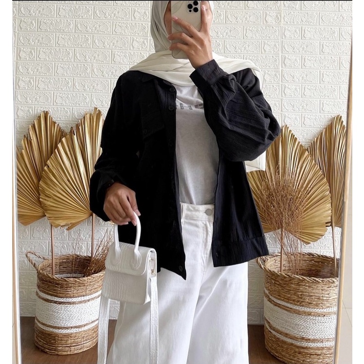 (MGA) JAKET JONIKA OVERSIZE KEMEJA OUTER DAILY BUSUI RAYON CRINCLE