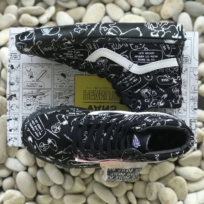 Obral Vans Premium 100% -  SK8 High Peanuts Snoopy Black