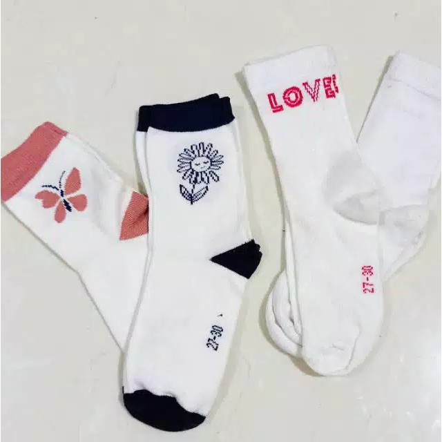 KAOS KAKI ANAK TK PEREMPUAN MOTIF LUCU KARAKTER KARTUN BAHAN KATUN HALUS