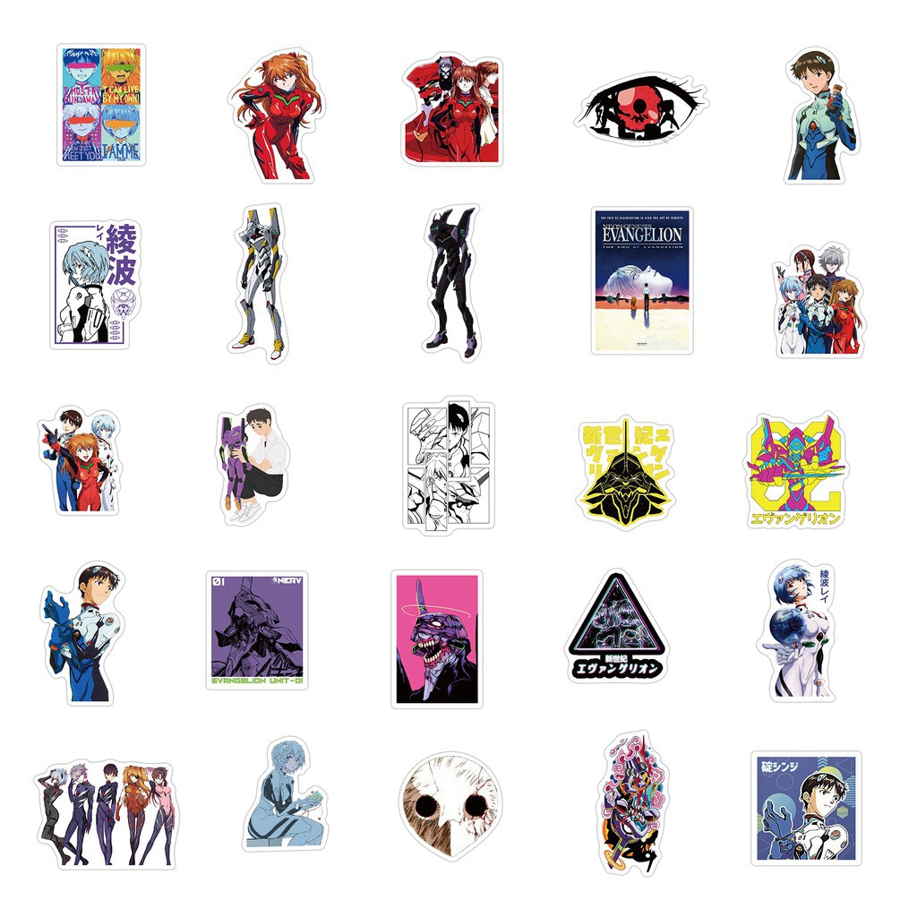 NGE001 – Sticker / Stiker Anime Jepang Neon Genesis Evangelion