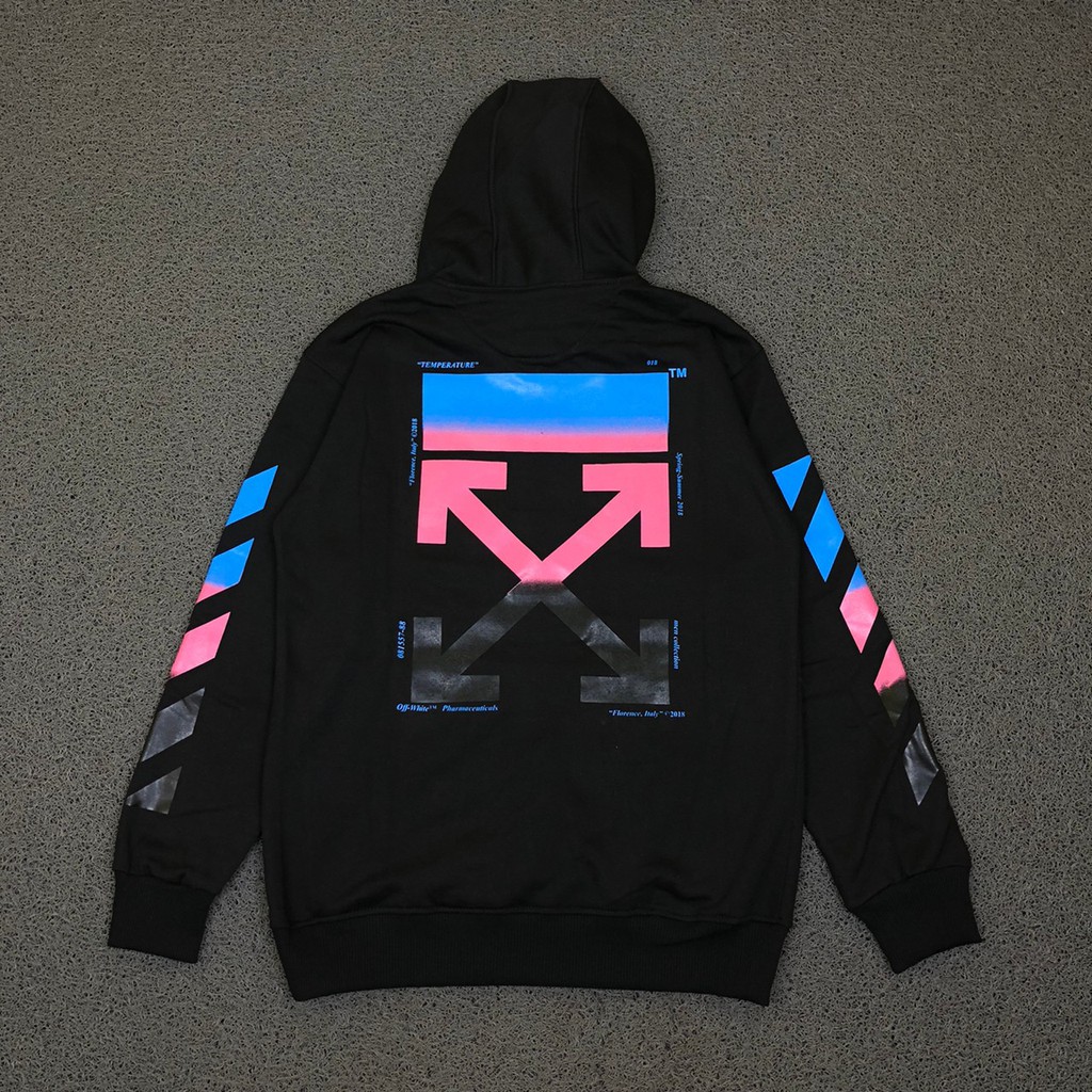 JAKET SWEATER HOODIE OFF WHITE GRADIENT ARROW HITAM PREMIUM AUTHENTIC BESTSELLER GOOD