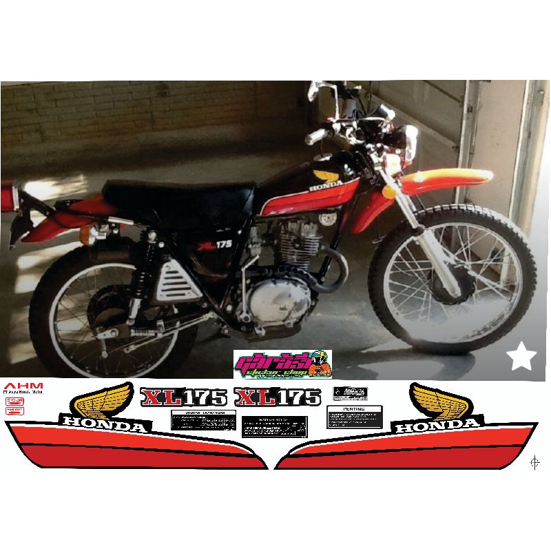 striping honda cb xl versi US striping honda xl175 versi US decal tengki xl175 us  cb 100 cb125