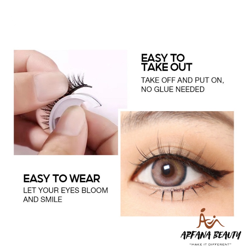 Bulu Mata Palsu 3D Tanpa Lem Eyelash Korean Cantik Natural Super Import Tinggal Tempel Bulu Mata Artis Terbaru Magic Eyelash Fake Anti Badai Original Termurah